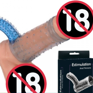 ANEL PENIANO MEIA CAPA COM ESTIMULADOR ESTIMULATION